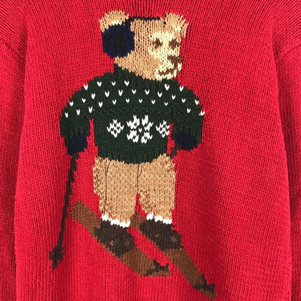 Vintage 1990s Ralph Lauren POLO Bear Sweater - Picture 2 of 4